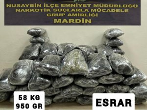 Mardinde bir araçta 59 kilo esrar ele geçirildi