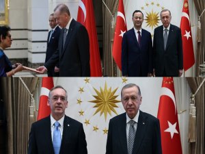 3 ülkenin büyükelçisi Cumhurbaşkanı Erdoğana güven mektubu sundu 