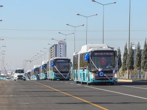 Diyarbakırda 11 yeni körüklü otobüs hizmete alındı  