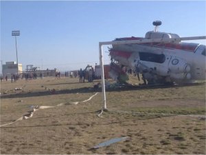 İranda Spor Bakanını taşıyan helikopter düştü: Bir ölü 11 yaralı