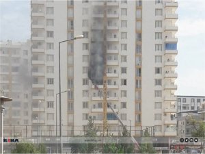 Mardinde bir apartman dairesinde yangın çıktı  