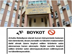 Artuklu Belediyesi’nden siyonist ürünlerine ‘boykot’ kararı  