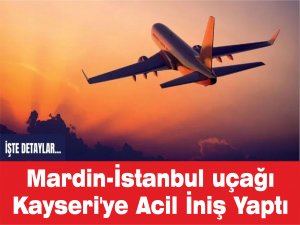 Mardin-İstanbul uçağı Kayseriye acil iniş yaptı