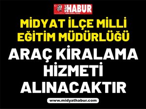 Araç kiralama hizmeti alınacaktır