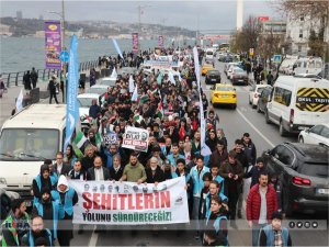 Vicdan Gemisinin Gazzeye gidişine izin verilmesi için yürüyüş gerçekleştirildi  