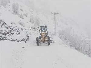 Şırnakta kar nedeniyle kapanan okul yolları tekrar açıldı 