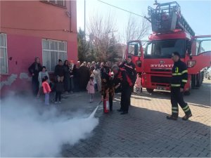 Siirtte gerçeği aratmayan yangın tatbikatı 